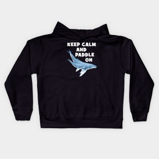 Humpback whales Keep calm and paddle on Kids Hoodie